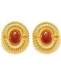 D'Estree - Embossed Stud Earrings - Lyst