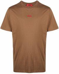 424 - Camiseta con cuello redondo y logo - Lyst
