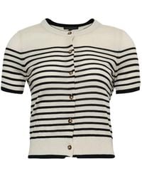 Rag & Bone - Cardigan Anne Rayé À Manches Courtes - Lyst