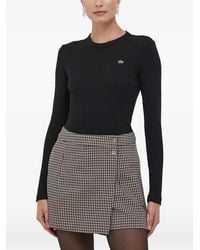 Lacoste - Slim-Fit Geribbeld Katoenen T-Shirt - Lyst