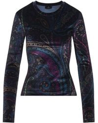 Etro - ペイズリーベルベットトップ - Lyst