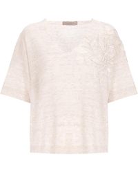 D.exterior - Floral-Lace T-Shirt - Lyst