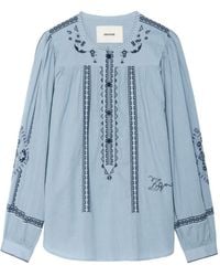 Zadig & Voltaire - Tigy Embroidered Cotton Tunic - Lyst