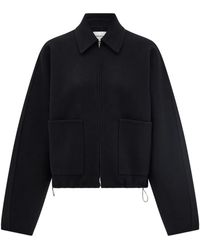 Ferragamo - Zip-Up Drawstring Bomber Jacket - Lyst
