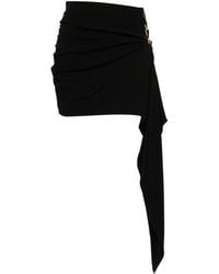 Elisabetta Franchi - Crepe Draped Mini Skirt - Lyst