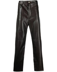 Nanushka - Aric Straight-leg Faux-leather Trousers - Lyst