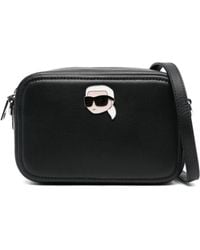 Karl Lagerfeld - Ikon Pin Leather Camera Bag - Lyst