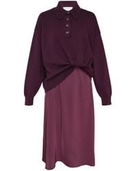 3.1 Phillip Lim - Layered Long-Sleeve Midi Polo Dress - Lyst