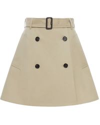Burberry - Gabardine Trench Miniskirt - Lyst
