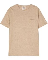 Mc2 Saint Barth - T-shirt en lin à logo brodé - Lyst