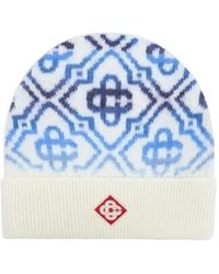 CASABLANCA - Monogram-Print Beanie Hat - Lyst