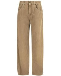 Brunello Cucinelli - Elasticated-Waist Straight-Leg Trousers - Lyst
