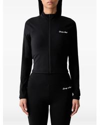Sporty & Rich - Logo-Print Zip-Up Sweatshirt - Lyst