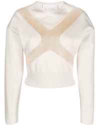 Genny - Pullover mit transparentem Einsatz - Lyst