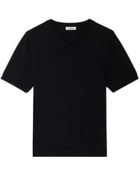 Sandro - Short-Sleeve V-Neck T-Shirt - Lyst