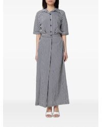 Hanita - Striped Shirt Maxi Dress - Lyst
