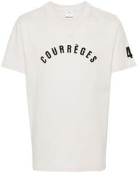 Courreges - Ac Straight Cotton T-Shirt - Lyst