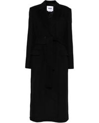 MSGM - Belted Notched Coat - Lyst