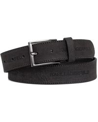 KARL LAGERFELD - Logo-Embossed Buckle-Fastening Belt - Lyst
