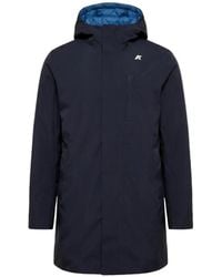 K-Way - Reversible Hooded Coat - Lyst
