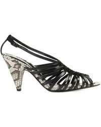 Sergio Rossi - Wovenia Leather Sandals - Lyst