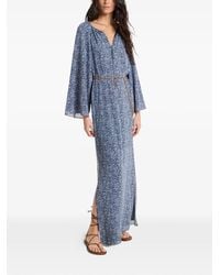 Michael Kors - Floral-Print V-Neck Kaftan - Lyst