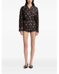 Marni - Silk Twill Bloomers With Floral Print - Lyst