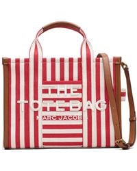Marc Jacobs - Medium The Tote Bag Striped Canvas Tote Bag - Lyst