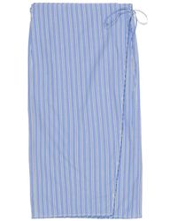 Bimba Y Lola - Striped Wrap Midi Skirt - Lyst