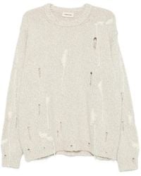 Atomo Factory - Distressed Crew-Neck Sweater - Lyst