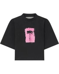 Palm Angels - Brushed Palm Tree Box T-Shirt - Lyst