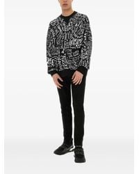 Versace Jeans Couture - Sweater Met Print - Lyst