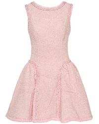 Self-Portrait - Bouclé Sleeveless Mini Dress - Lyst