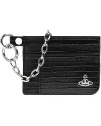 Vivienne Westwood - Crocodile-Embossed Chain Card Holder - Lyst
