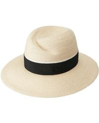 Maison Michel - Virginie Straw Fedora Hat - Lyst