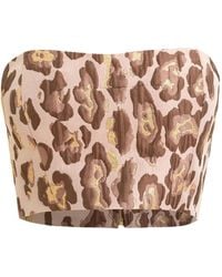 Cara Cara - Top Crop Elsa Con Stampa - Lyst