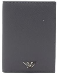 Emporio Armani - Logo-Plaque Bifold Card Holder - Lyst