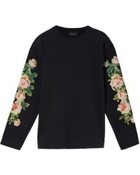 Simone Rocha - T-Shirt À Motif Floral Imprimé - Lyst
