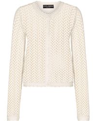 Dolce & Gabbana - Crochet-knit Cardigan - Lyst