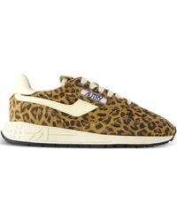 Autry - Reelwind Leopard-Print Sneakers - Lyst