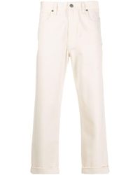 Fendi - Gerade Jeans mit Logo-Patch - Lyst