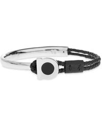 Ferragamo - Gancini-Detail Braided-Leather Bracelet - Lyst