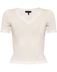 Rag & Bone - V-neck Ribbed T-shirt - Lyst
