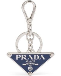 Prada - Triangle-logo Keyring - Lyst