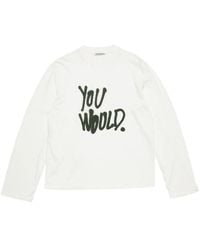 Acne Studios - T-Shirt Con Stampa - Lyst