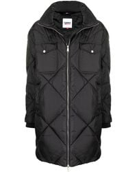 tommy jeans oversized tube quilted coat