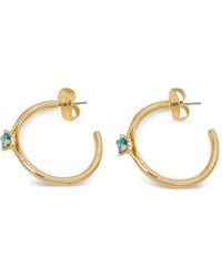 Kate Spade - Crystal-Embellished Hoop Earrings - Lyst
