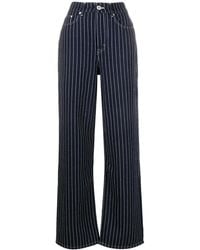 KENZO - Stripe-Print Straight-Leg Trousers - Lyst