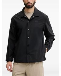 Guess - Logo-Print Press-Stud Jacket - Lyst