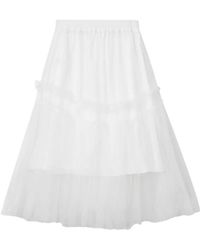 B+ AB - Ruffled Full Midi Skirt - Lyst